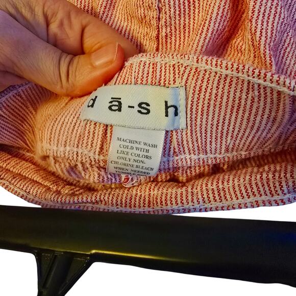 Da-sh linen blend striped pull on capri pants - Picture 4 of 5